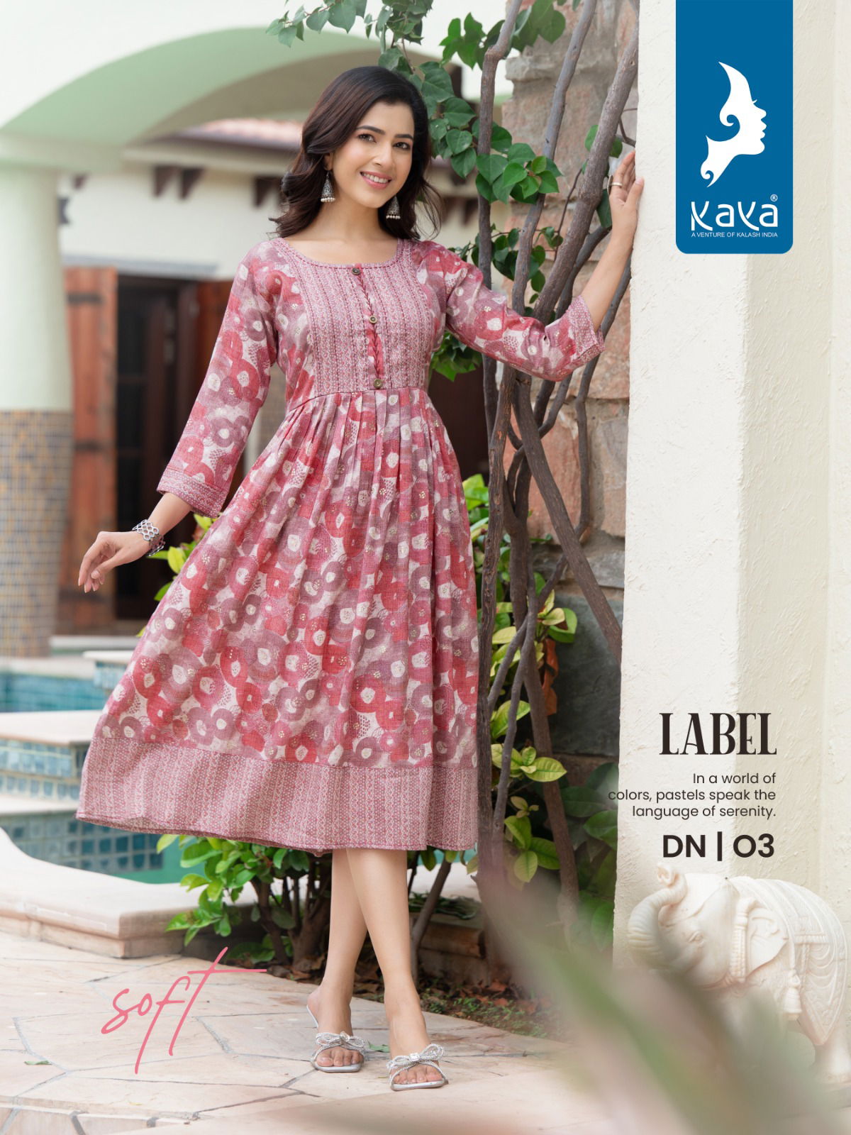 Label By Kaya Rayon Designer Printed urtis Catalog